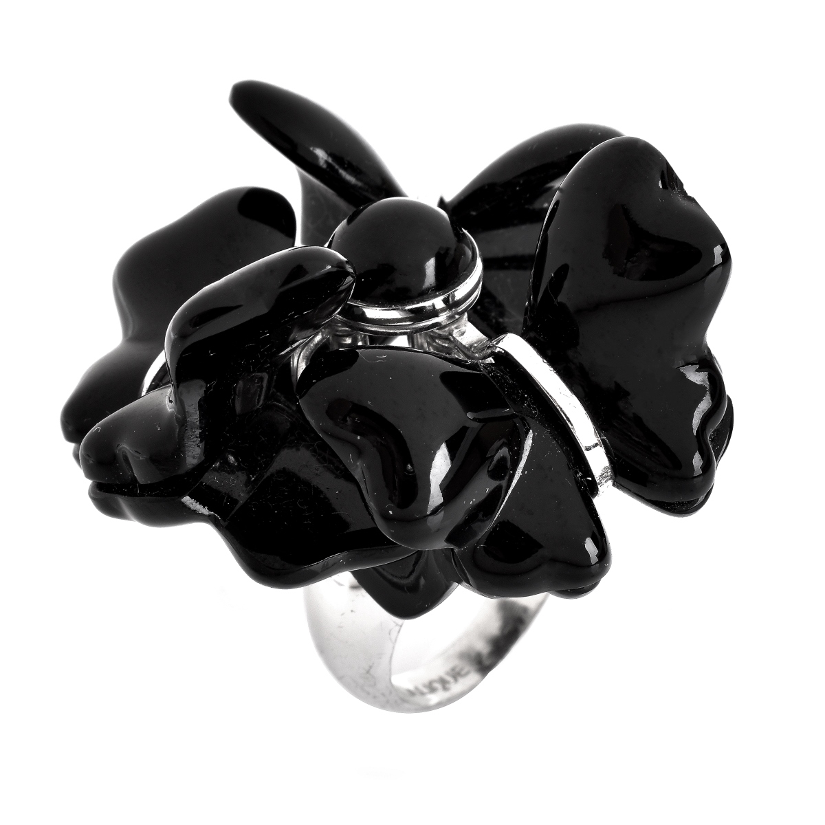 Lalique Black Crystal Necklace and Ring