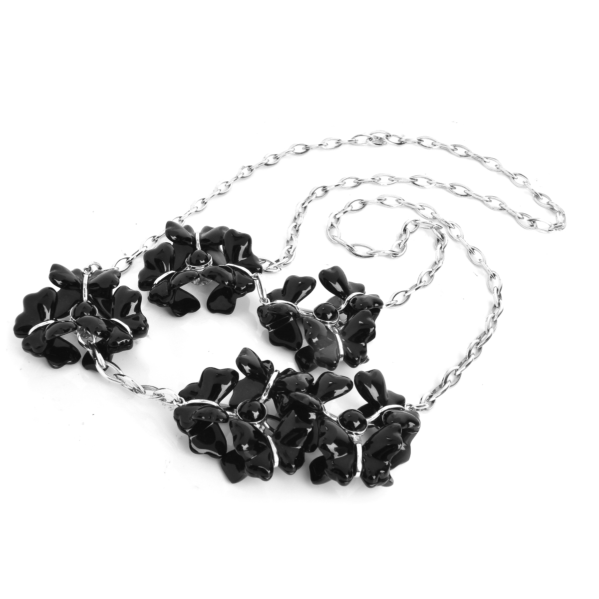 Lalique Black Crystal Necklace and Ring