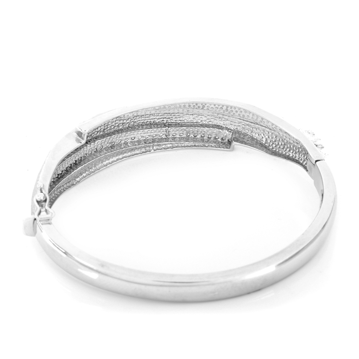 Diamond and 14K Gold Bangle Bracelet