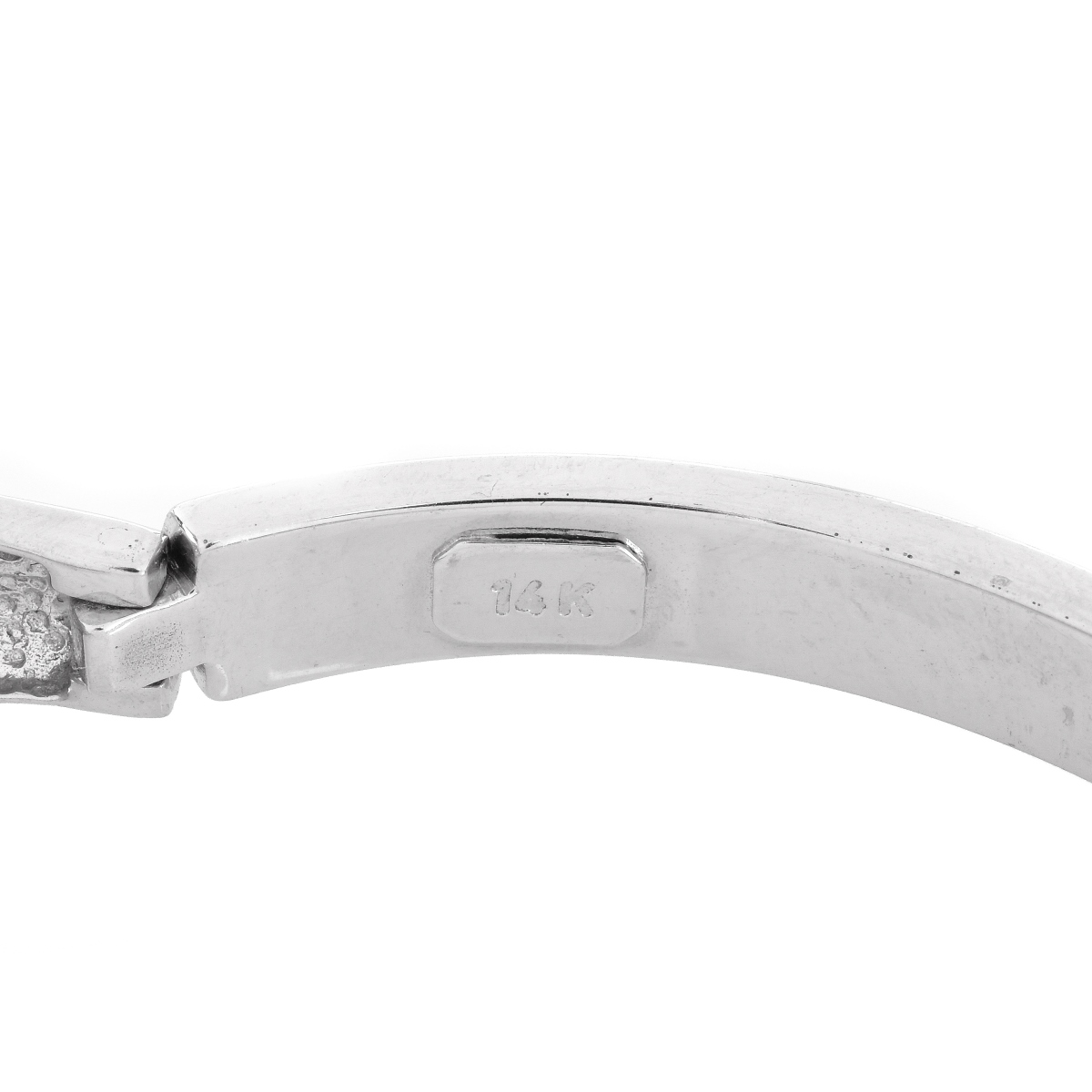 Diamond and 14K Gold Bangle Bracelet