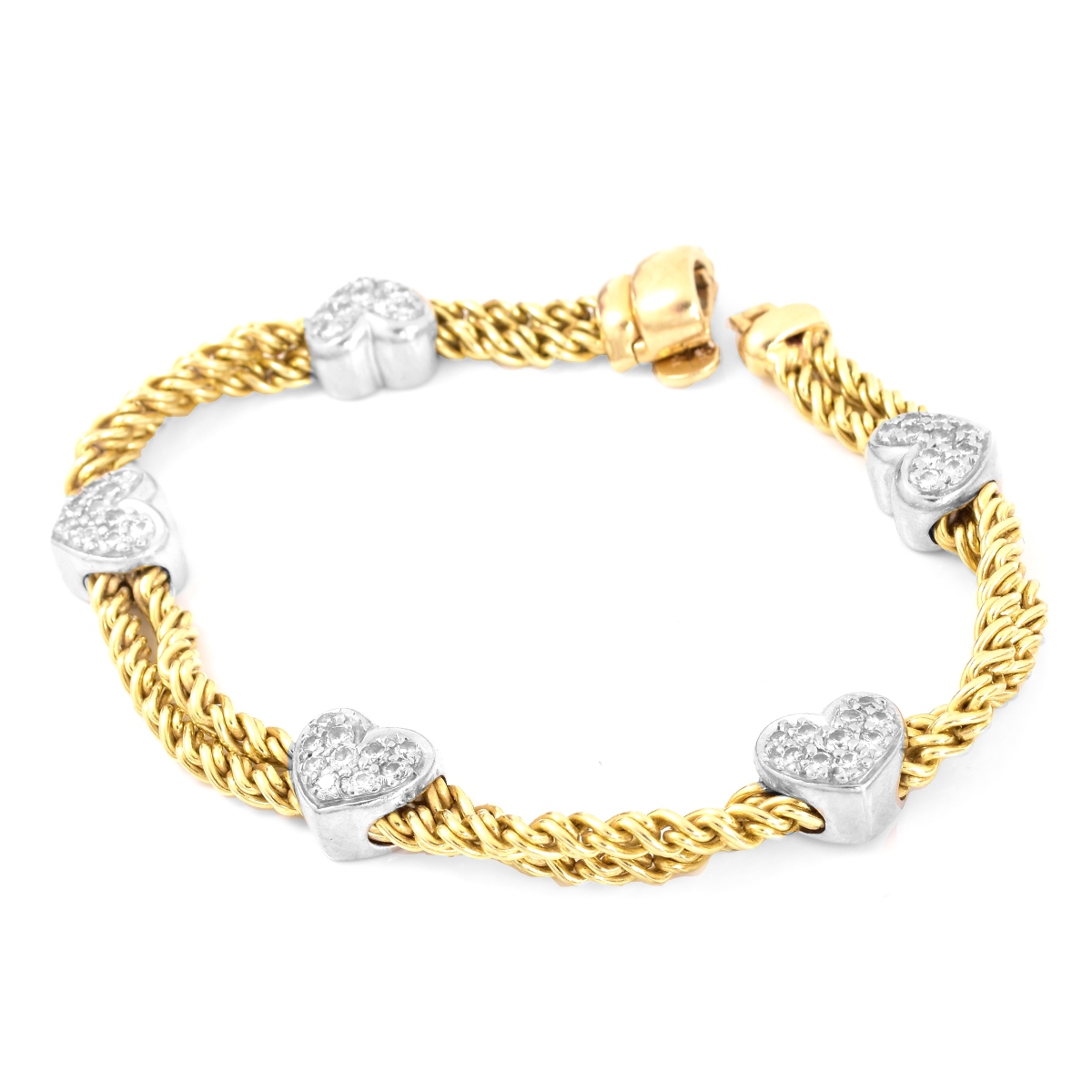 1.50ct Diamond and 14K Gold Bracelet