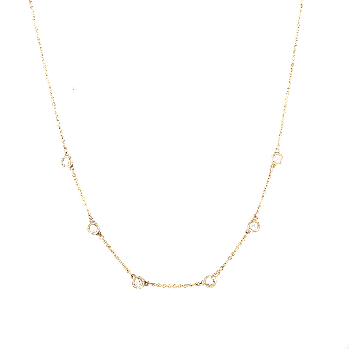 Diamond and 14K Gold Necklace