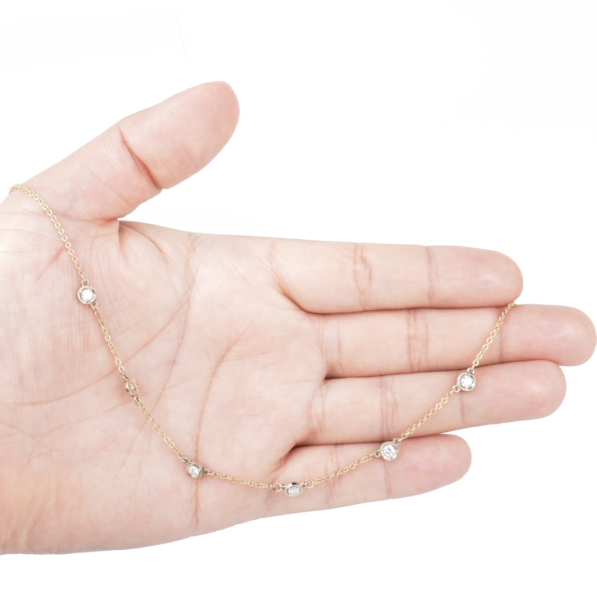 Diamond and 14K Gold Necklace