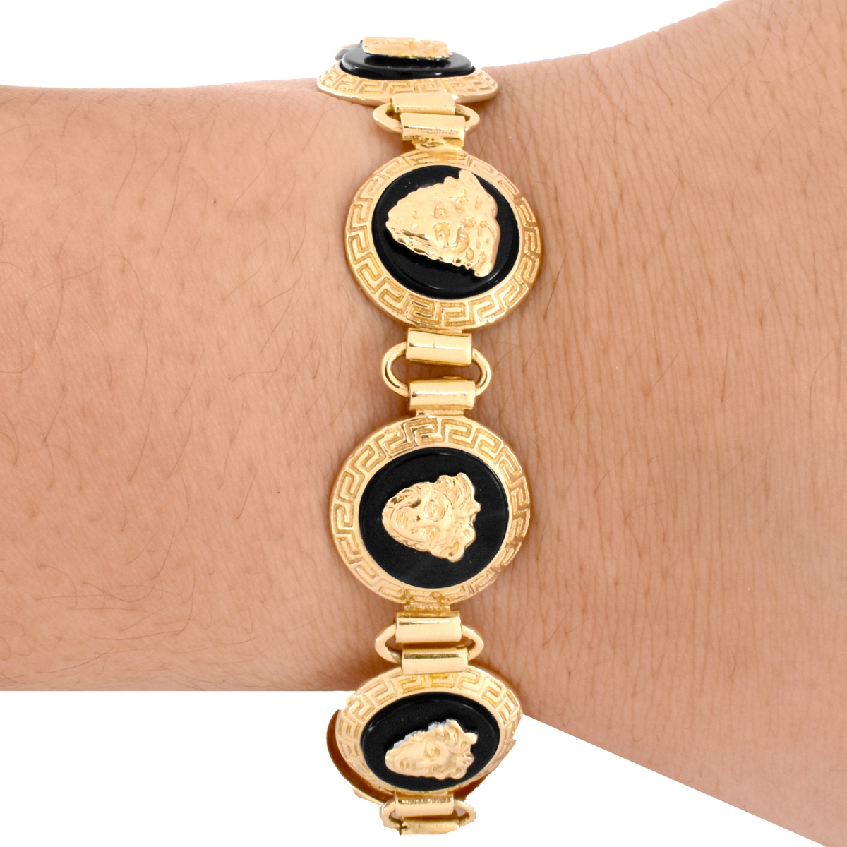 Versace style 14K Gold Bracelet