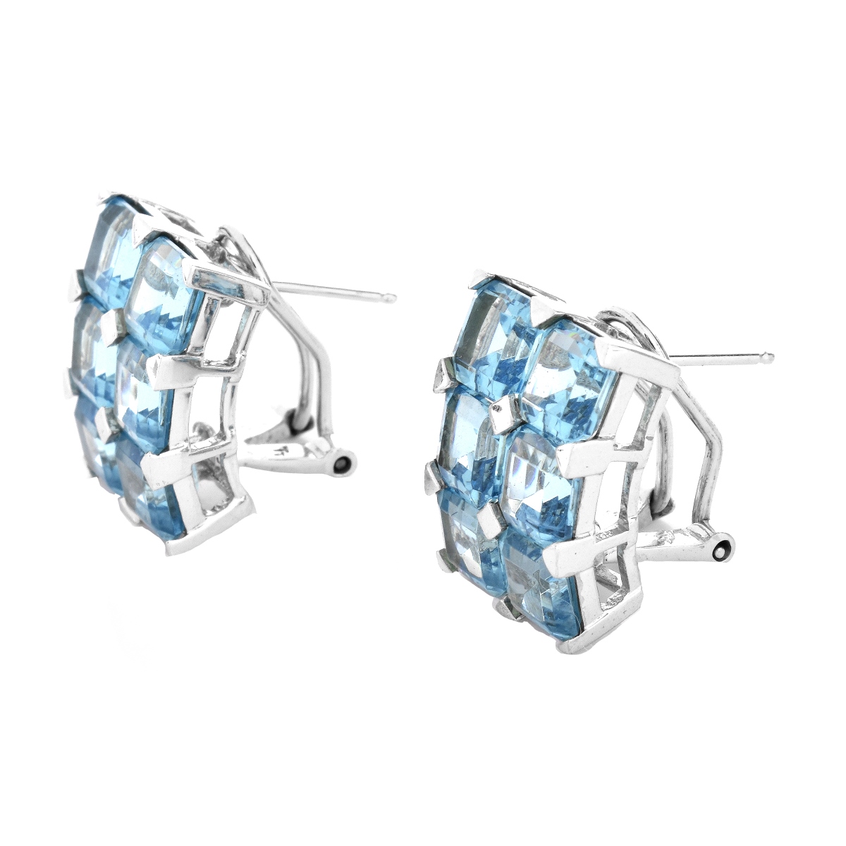 London Blue Topaz and 14K Gold Earrings