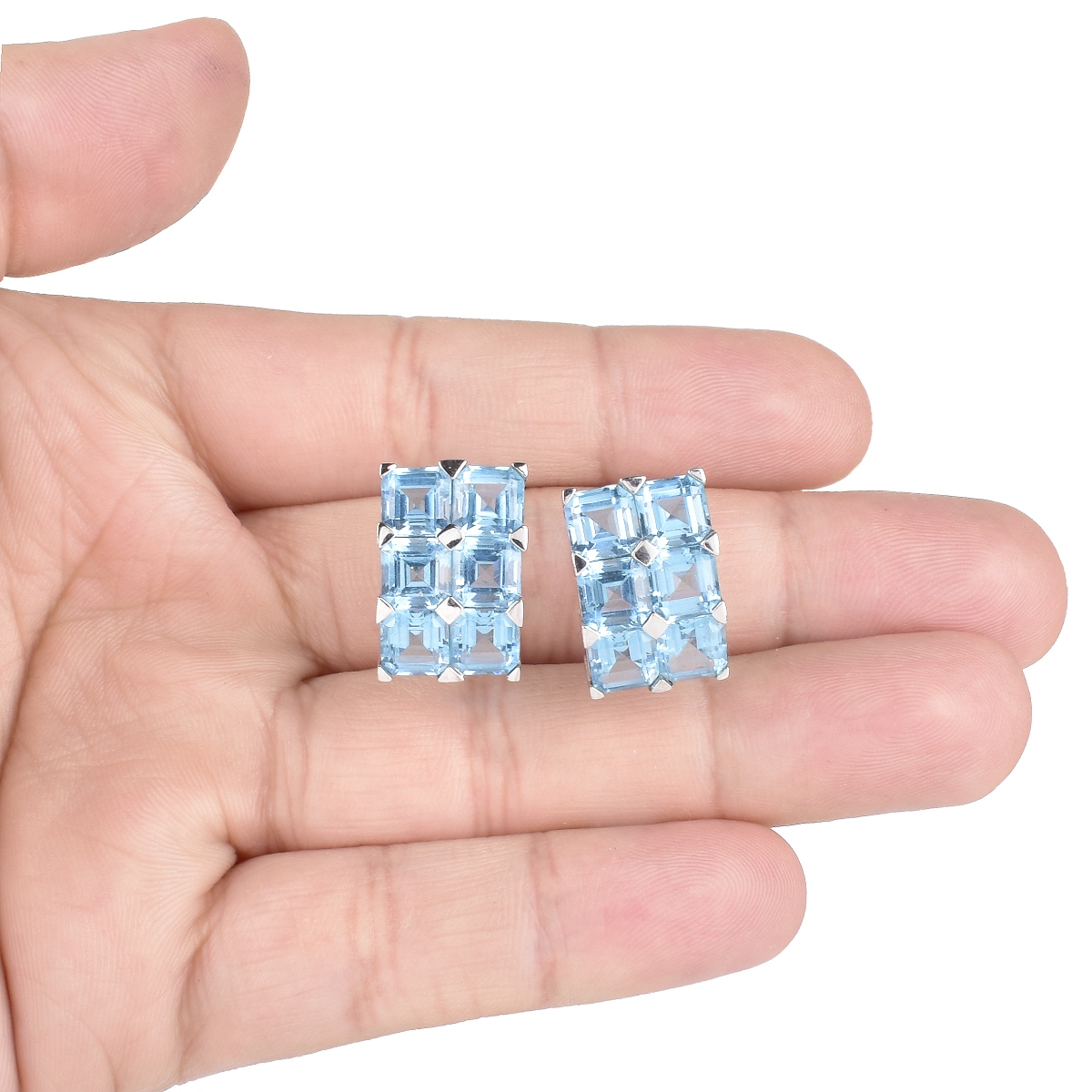 London Blue Topaz and 14K Gold Earrings