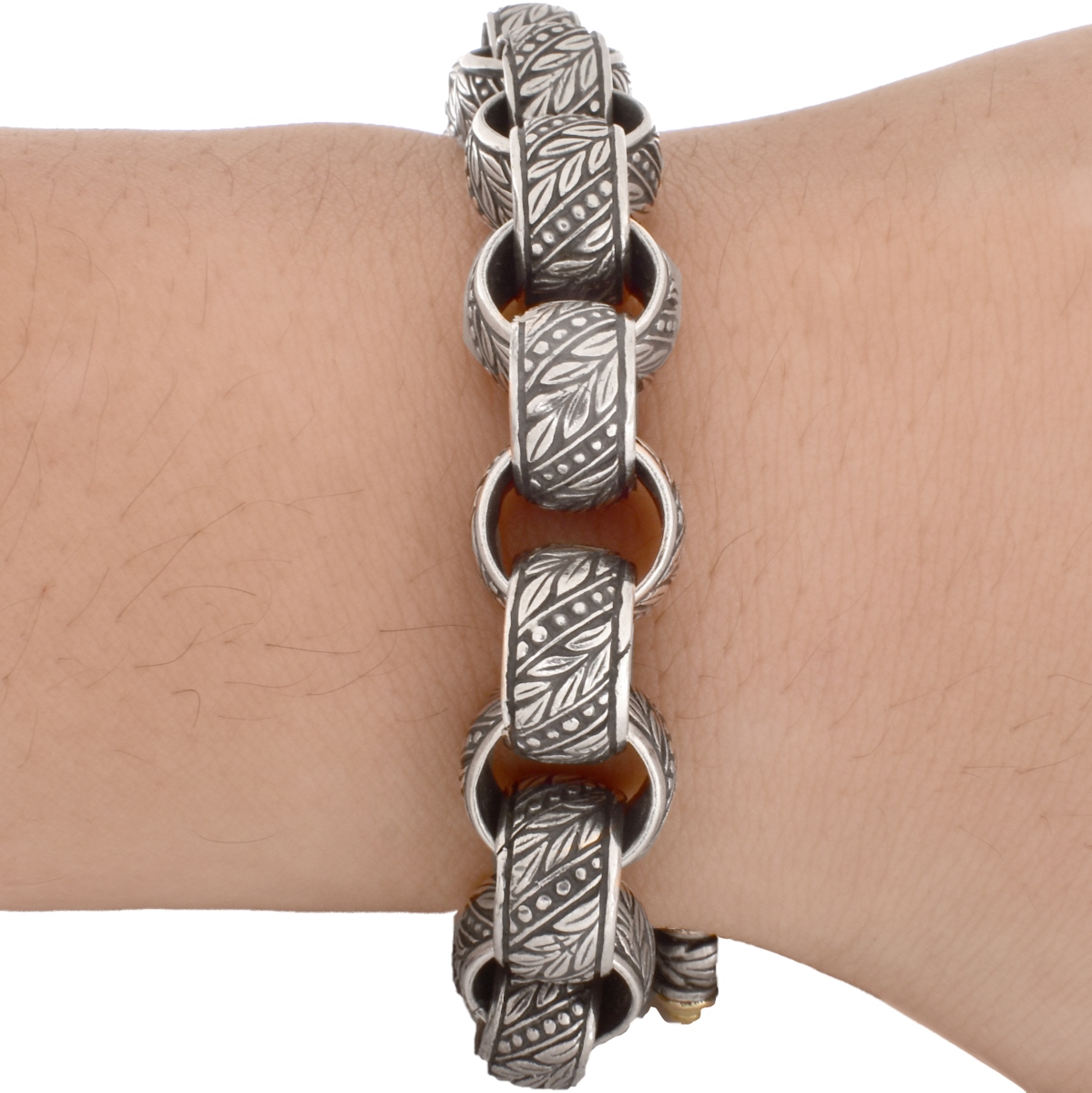Ned Bowman Sterling and 18K Gold Bracelet