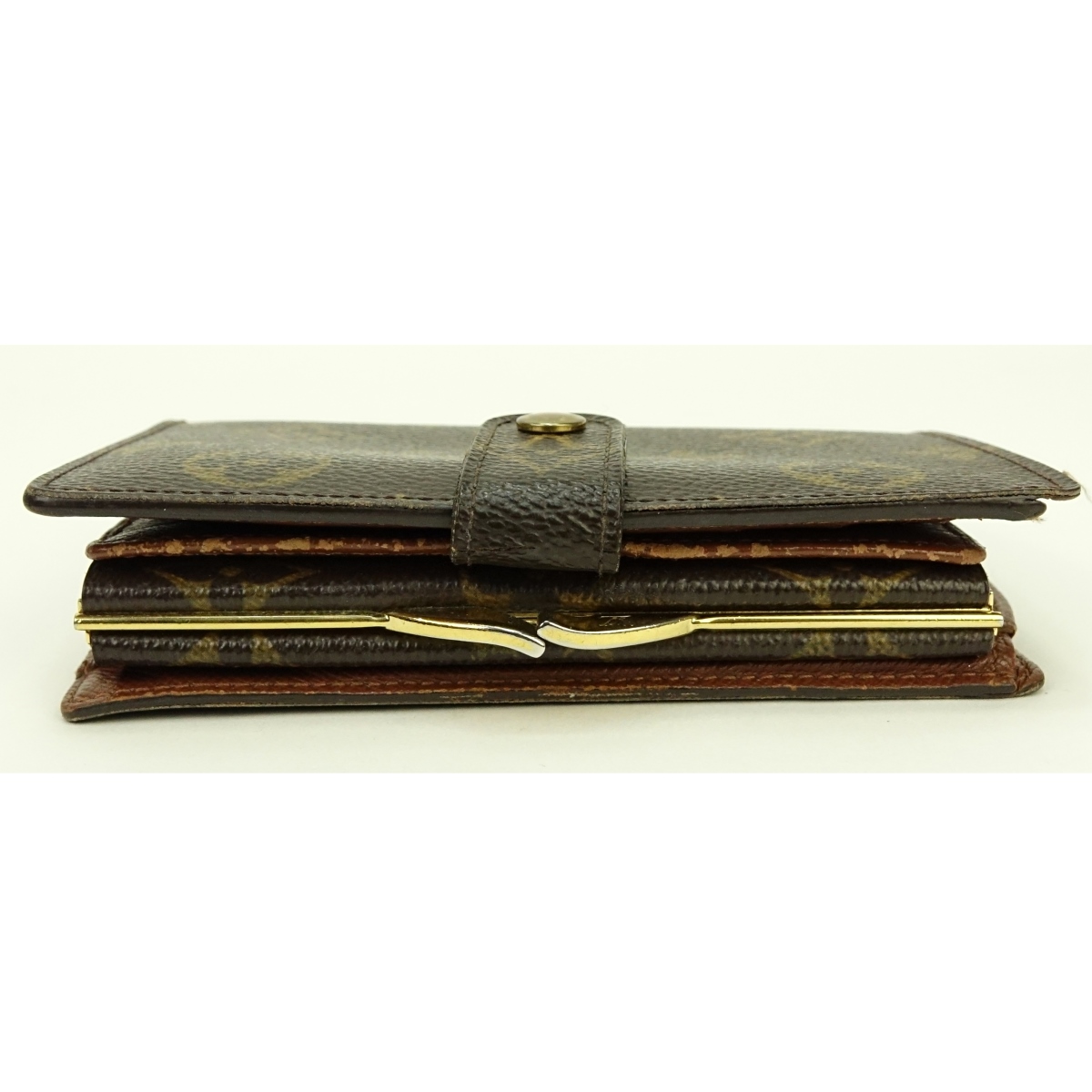 Louis Vuitton Brown Canvas Monogram French Purse