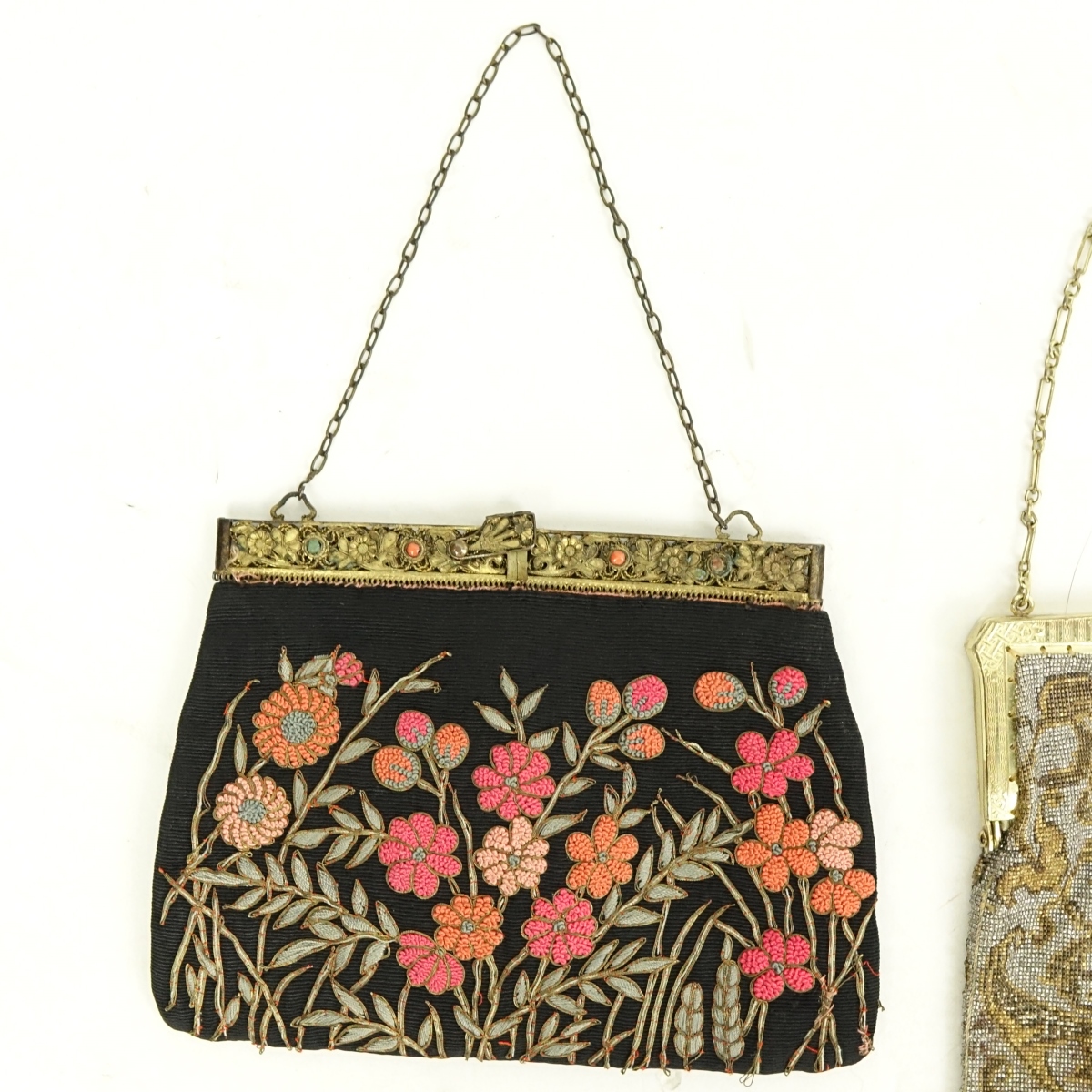 Lot of 3 Vintage Beaded & Embroidered Evening Bags
