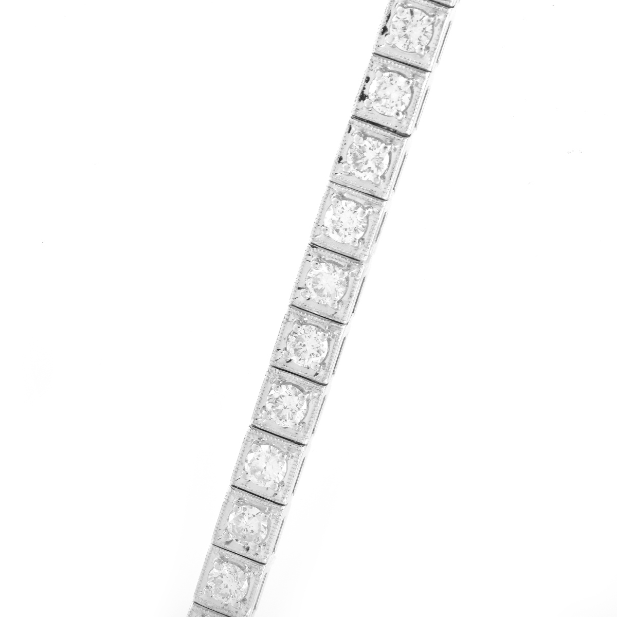 6.0ct TW Diamond and 14K Gold Bracelet