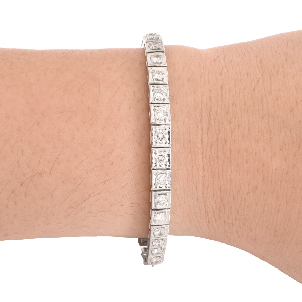 6.0ct TW Diamond and 14K Gold Bracelet