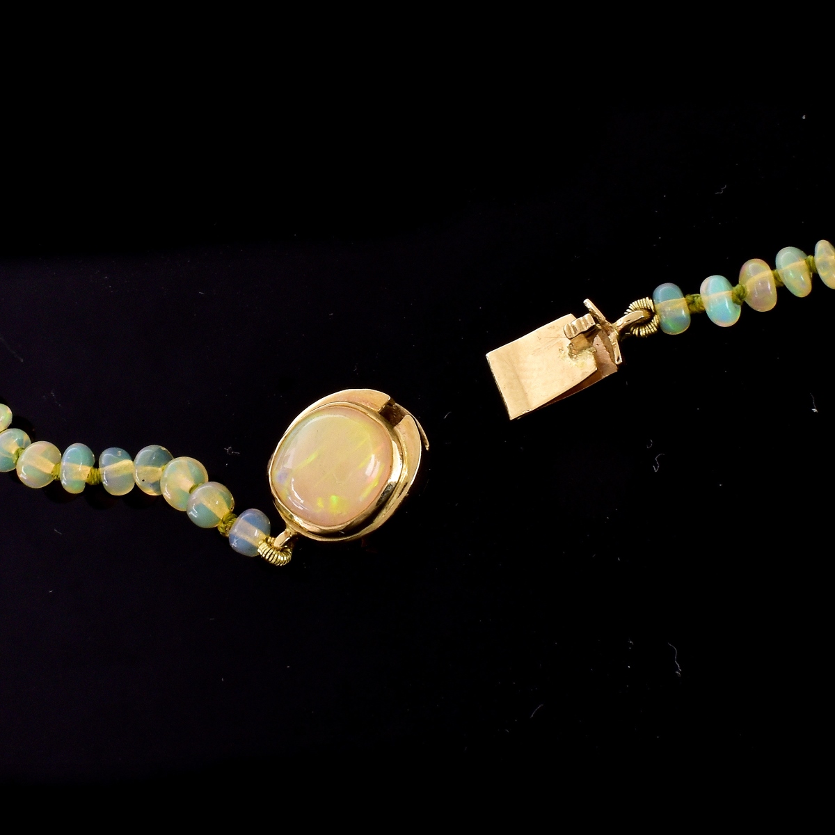 52.5 Carat Opal, Emerald, Diamond and 14K Pendant
