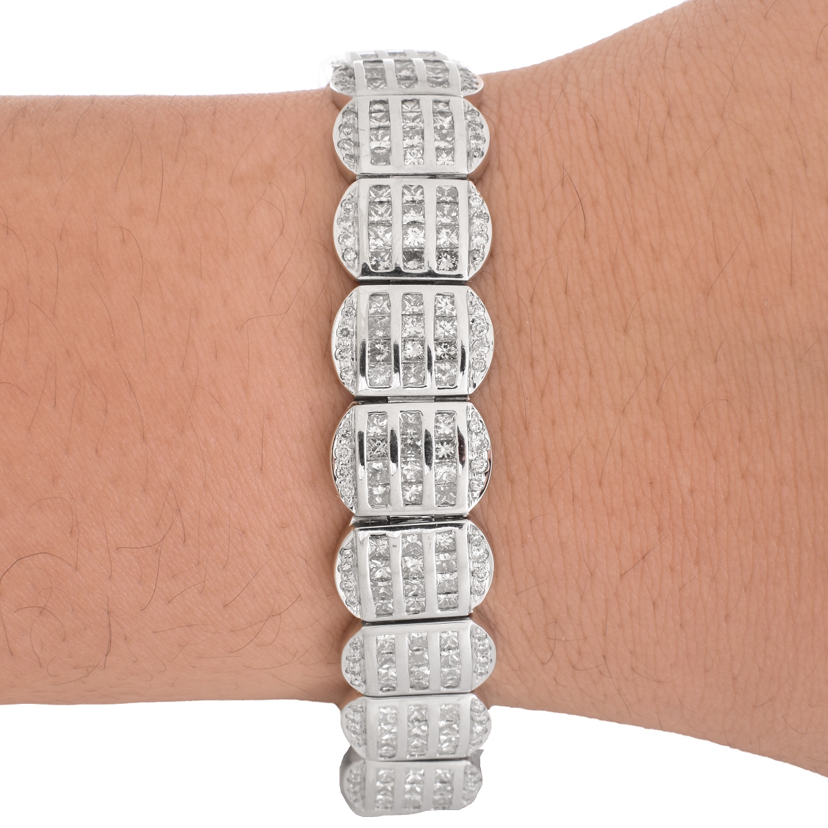 14.0ct TW Diamond and 18K Gold Bracelet