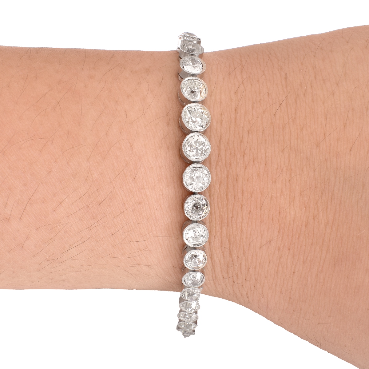 14.0 Carat Diamond and Platinum Bracelet