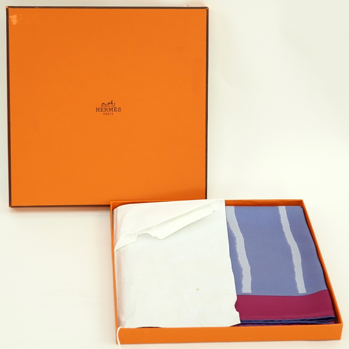 Hermes Gradient Stripe Twill Silk Scarf