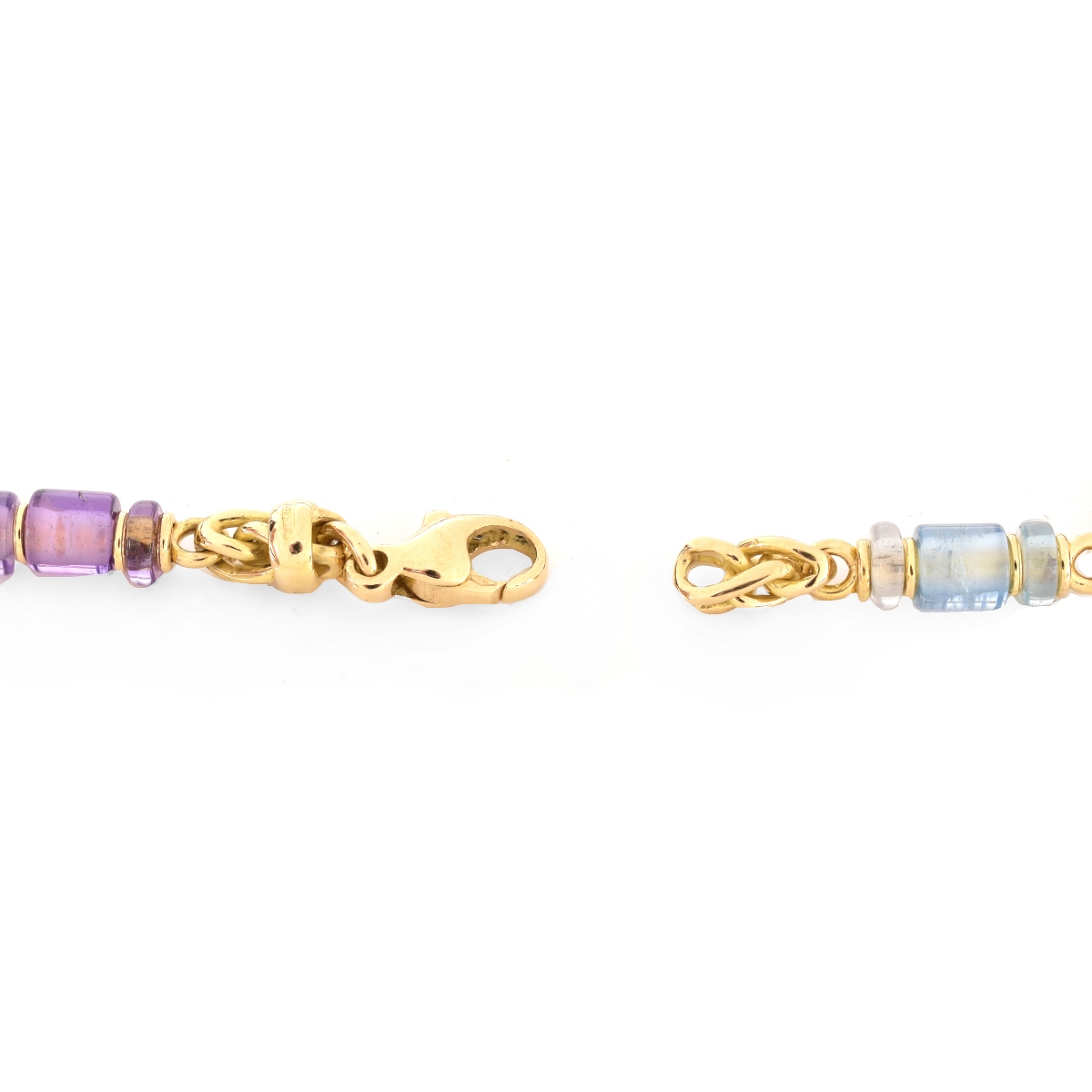 Bulgari 18K Gold Multi Gemstone Necklace