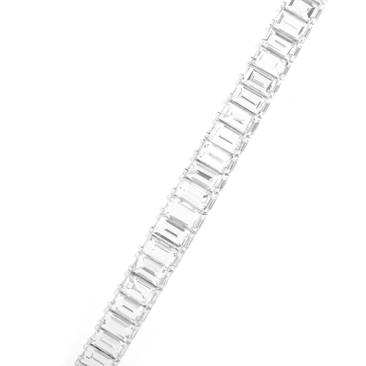 Art Deco 28.0 Carat Diamond Platinum Bracelet