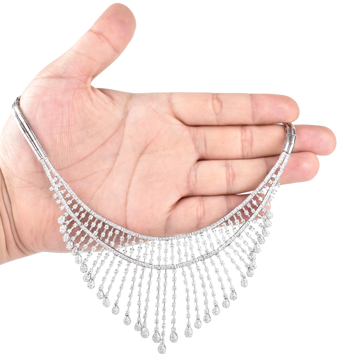 8.20ct. Diamond and 18K Gold Necklace