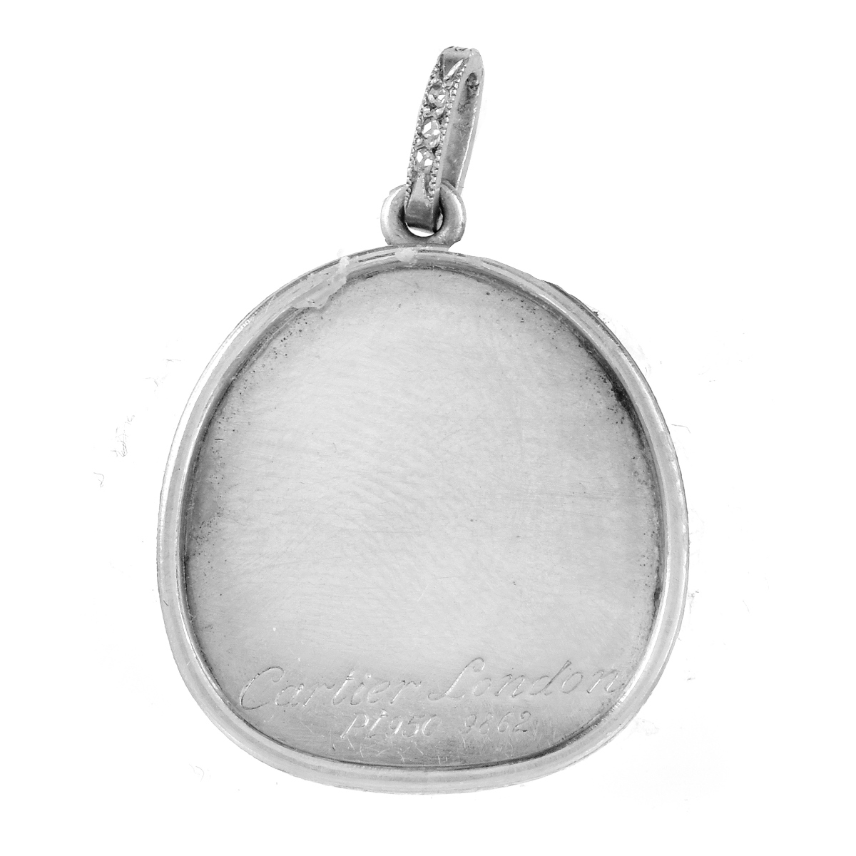 Cartier Diamond, Agate and Platinum Pendant