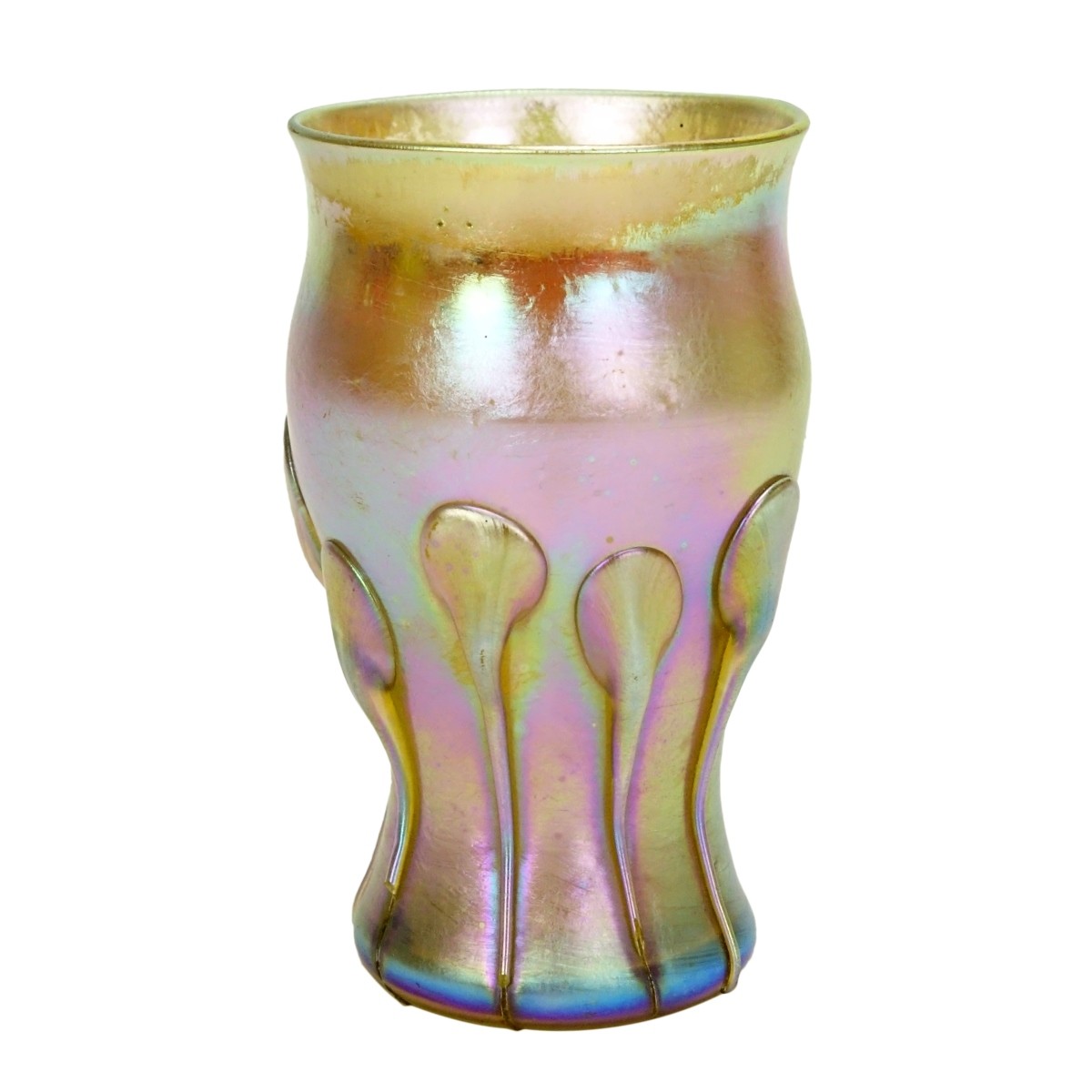 Tiffany Favrile Gold Iridescent Glass Vase