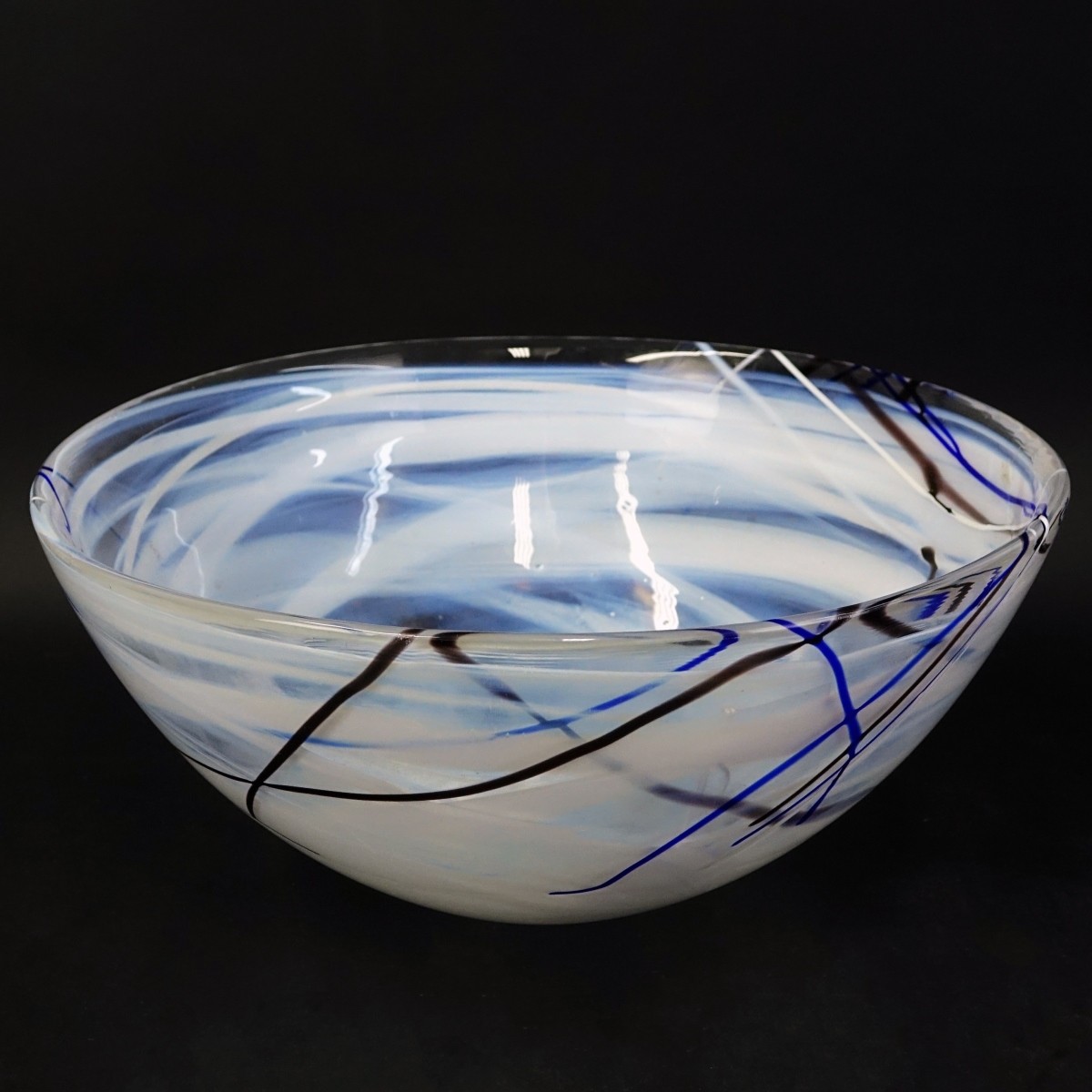 Kosta Boda Art Glass Contrast Bowl by Anna Ehrner