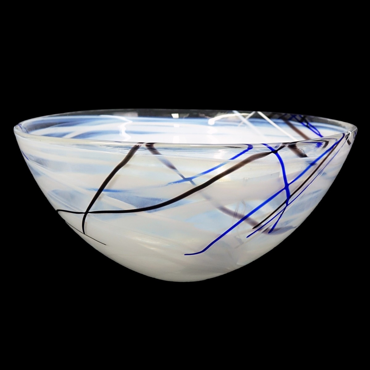 Kosta Boda Art Glass Contrast Bowl by Anna Ehrner