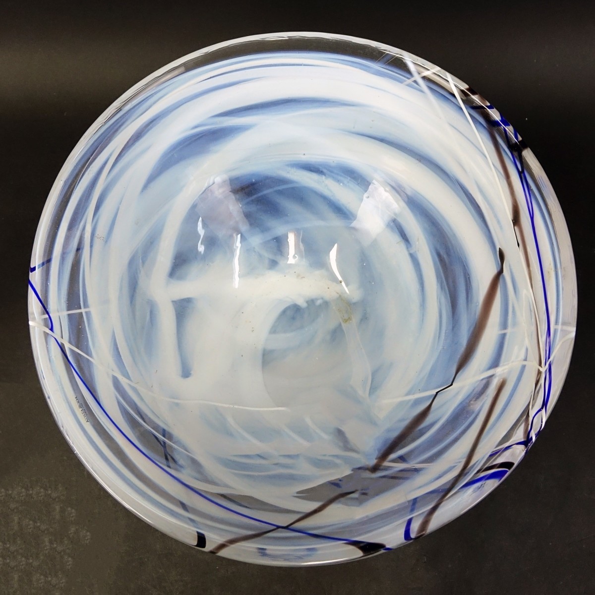 Kosta Boda Art Glass Contrast Bowl by Anna Ehrner