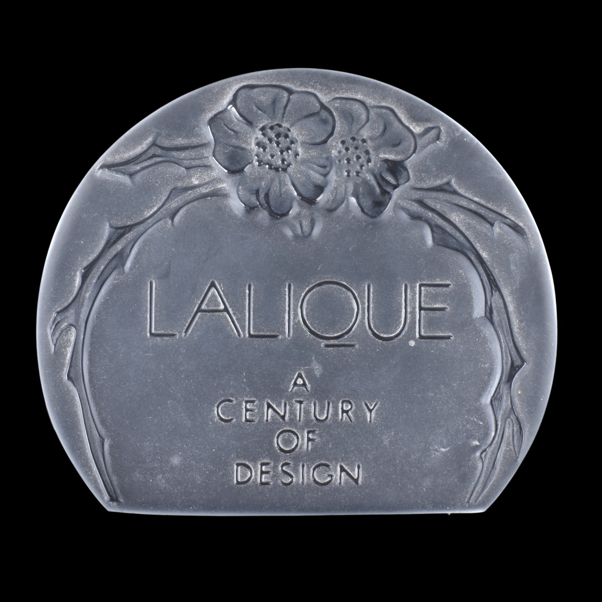 Lalique Crystal Bottle and Lalique Crystal Plaque