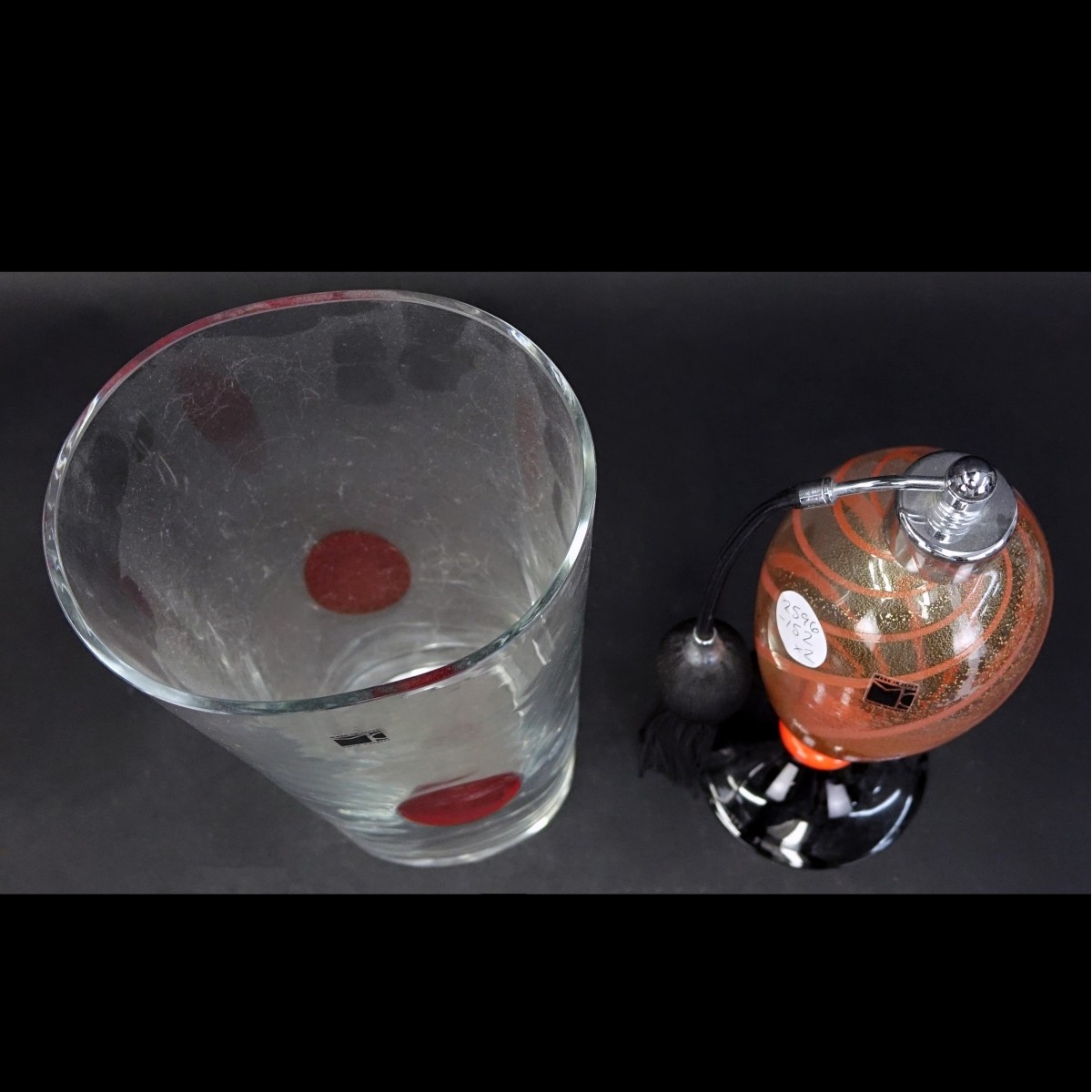 Two (2) Carlo Moretti Art Glass Tableware