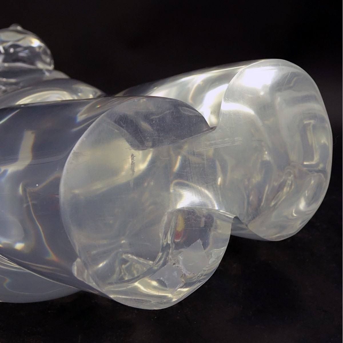 Contemporary Lucite Sculpture "Nude Torso"