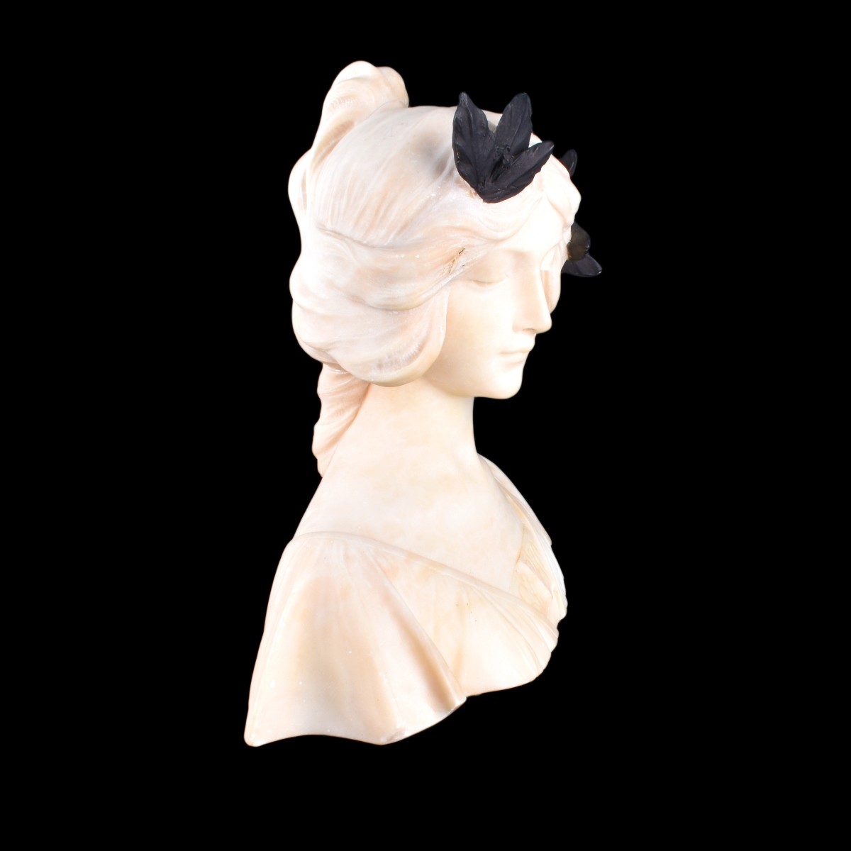 A. Gennai, Italian (19C) Alabaster Bust Of Sappho