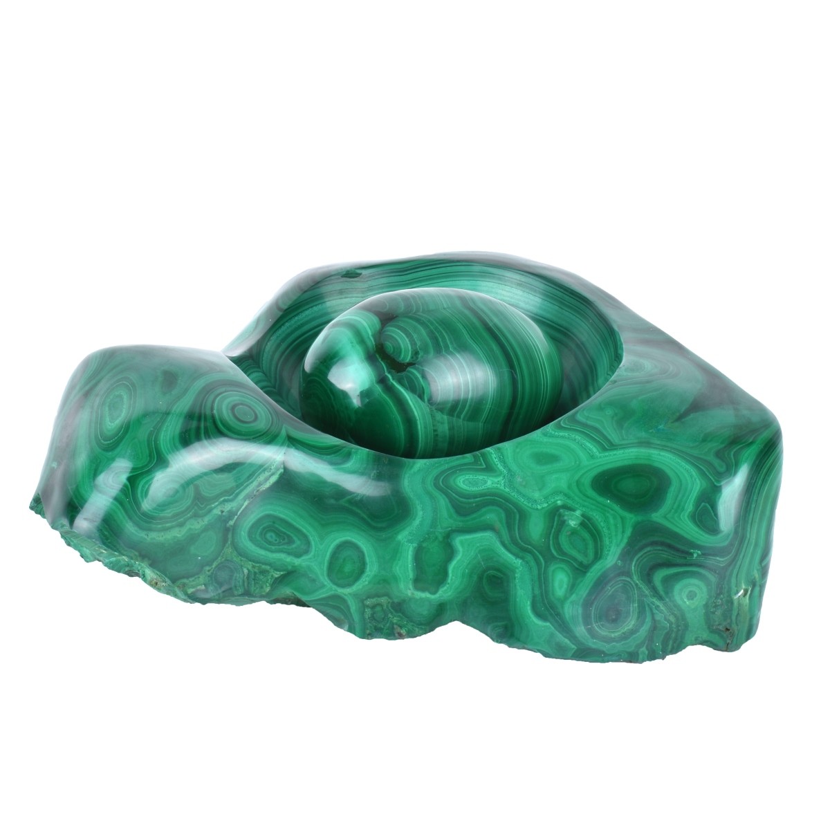 Two Piece Malachite Sculpture