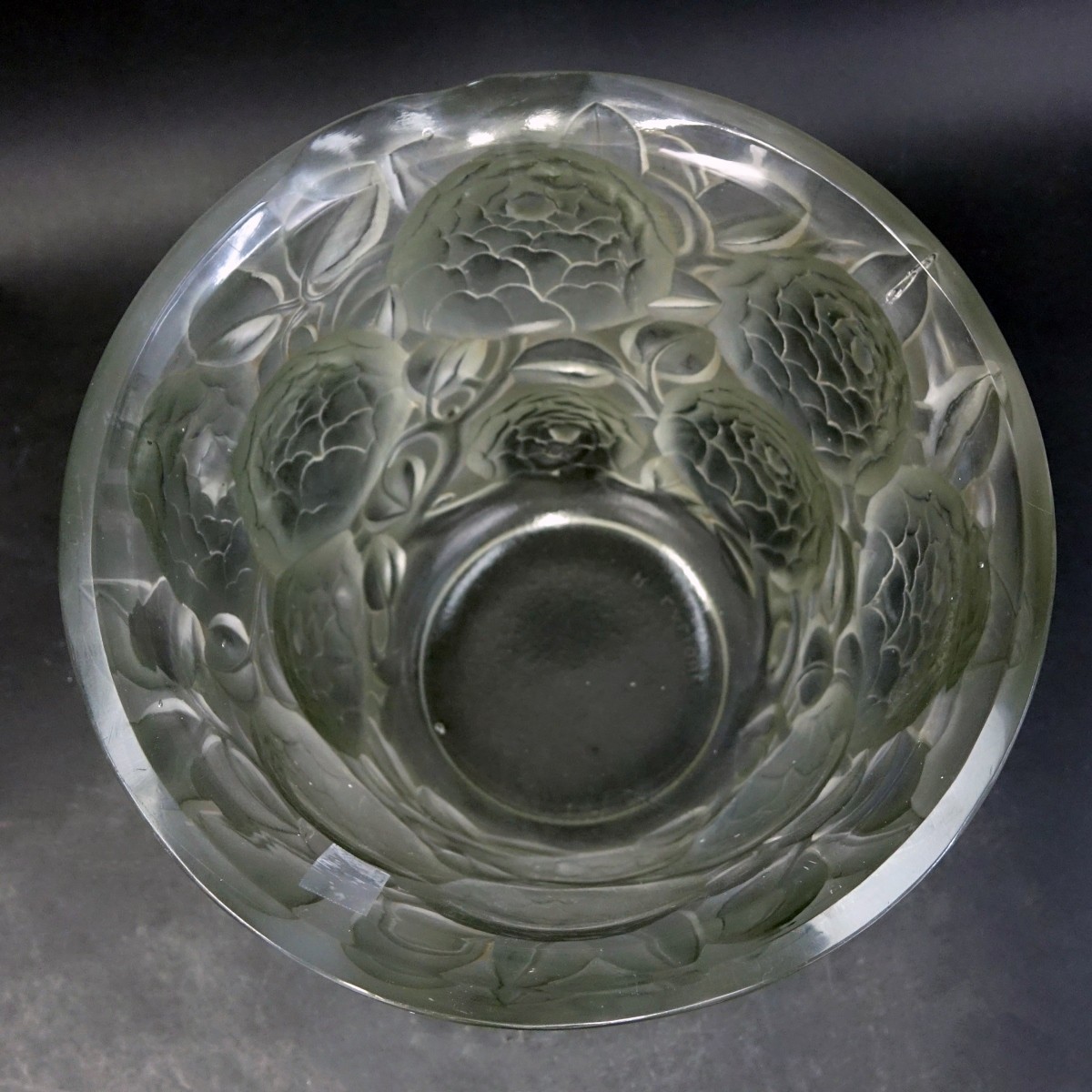 Large Rene Lalique "Oran" Frosted Art Glass Vase