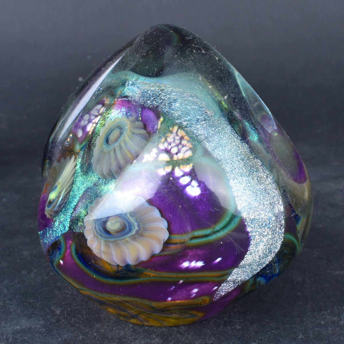 Six (6) Contempoary Art Glass Paperweights