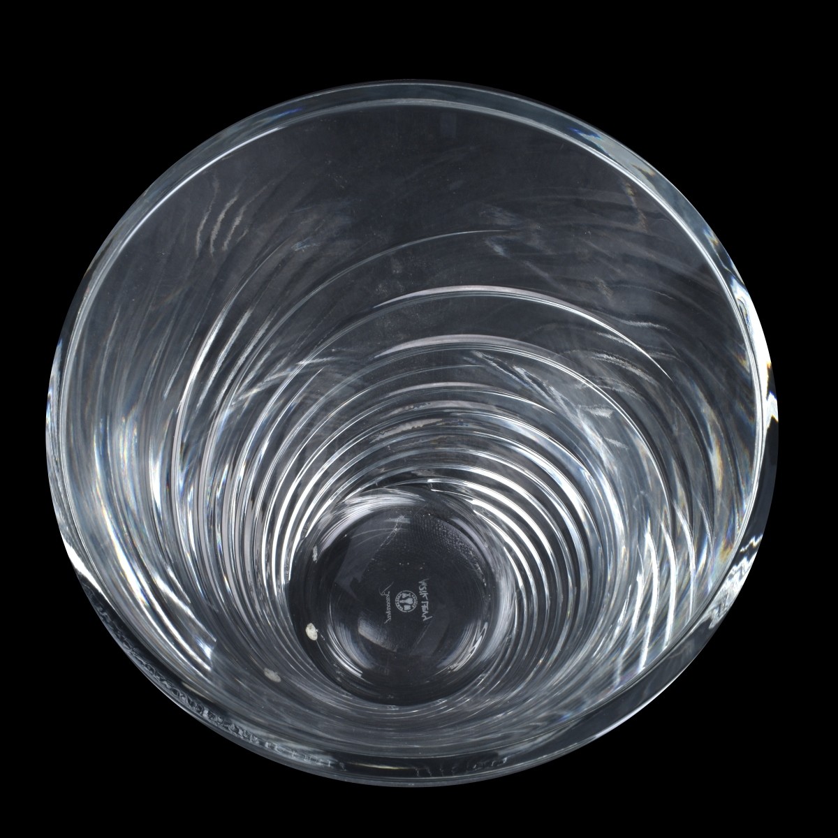 Large Baccarat "Spin" Crystal Ice Bucket