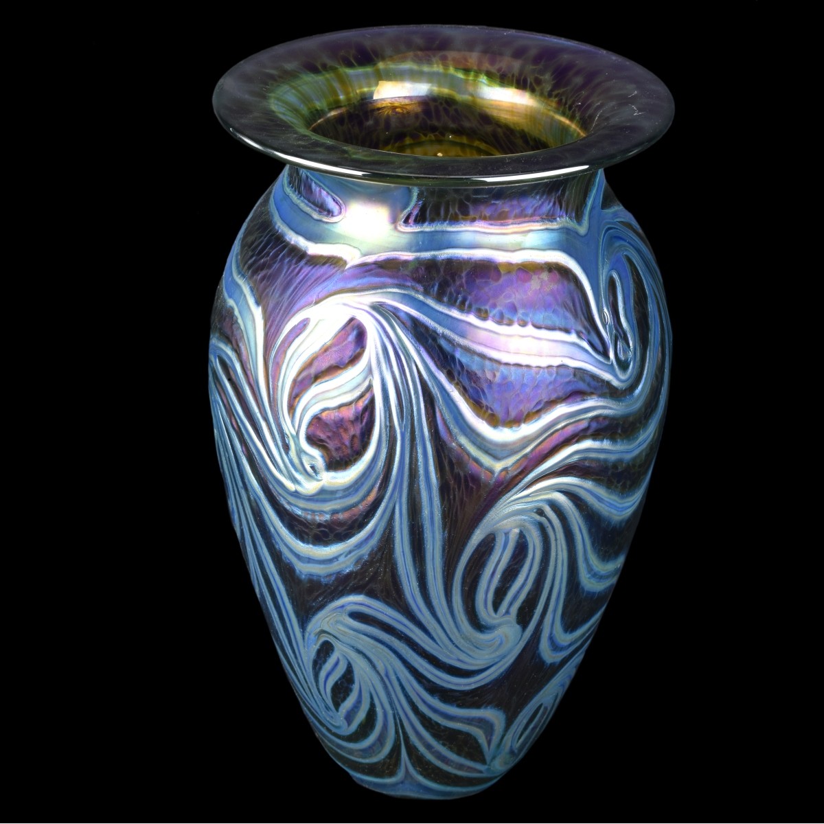 Robert Eickholt King Tut Art Glass Vase