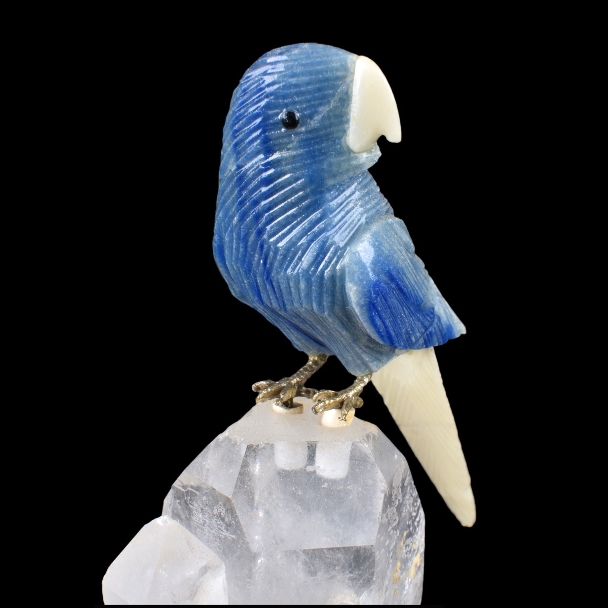 Three (3) Gemstone Bird Sculptures