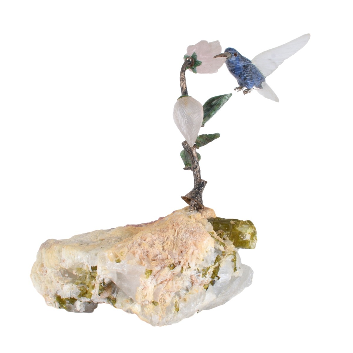 Three (3) Gemstone Bird Sculptures