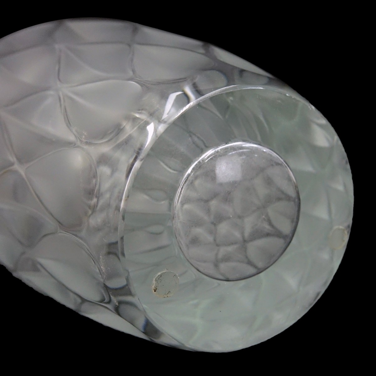 Lalique "Vibration" Frosted Crystal Vase