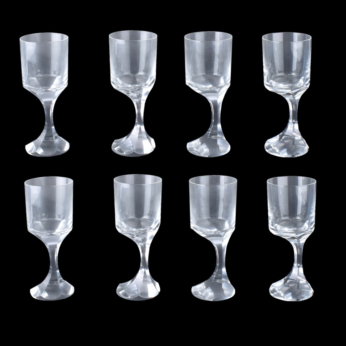 Eight (8) Baccarat Narcisse Water Goblets