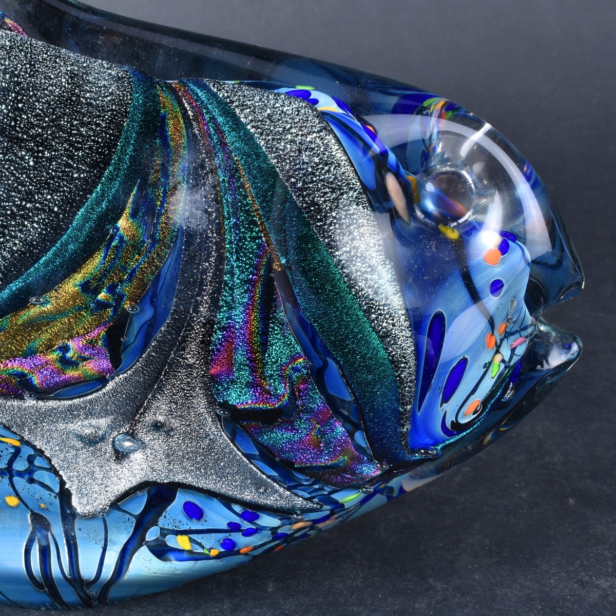 Two (2) Rollin Karg Art Glass Fish Figurines