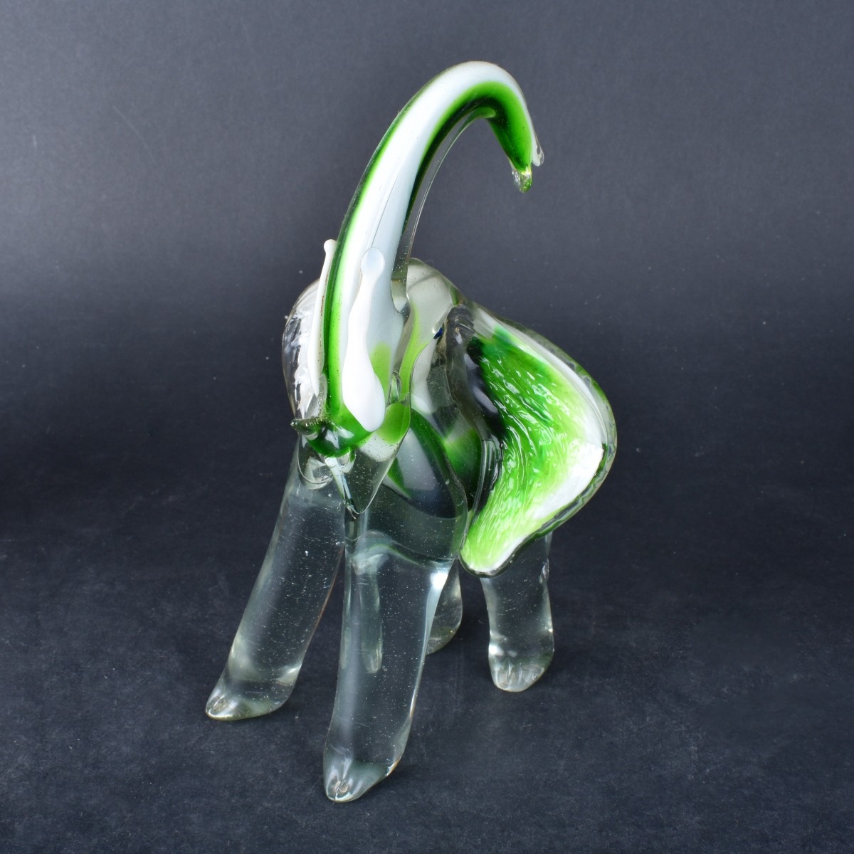 Collection of 6 Murano Art Glass Elephant Figures