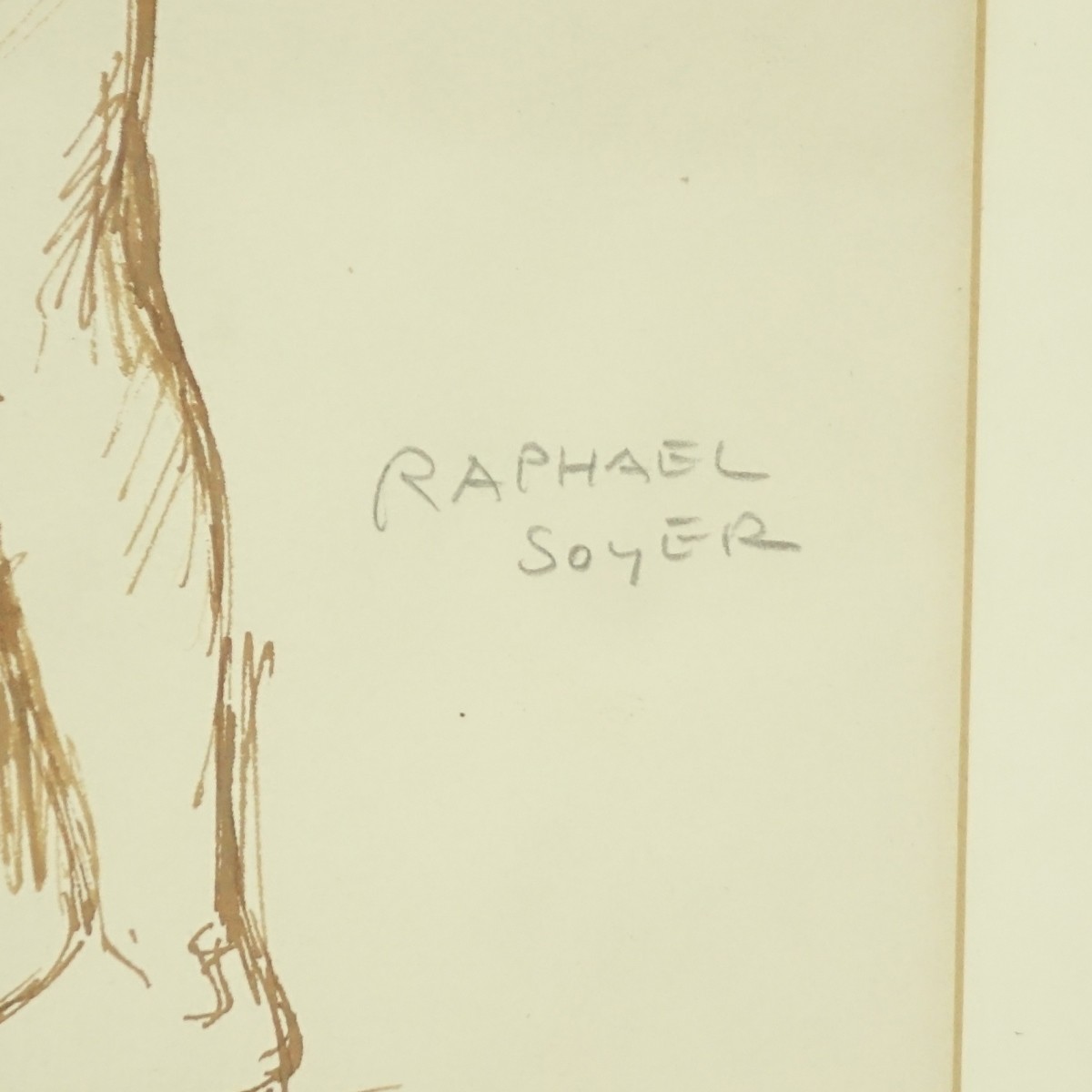 Raphael Soyer (1899 - 1987) Watercolor Drawing