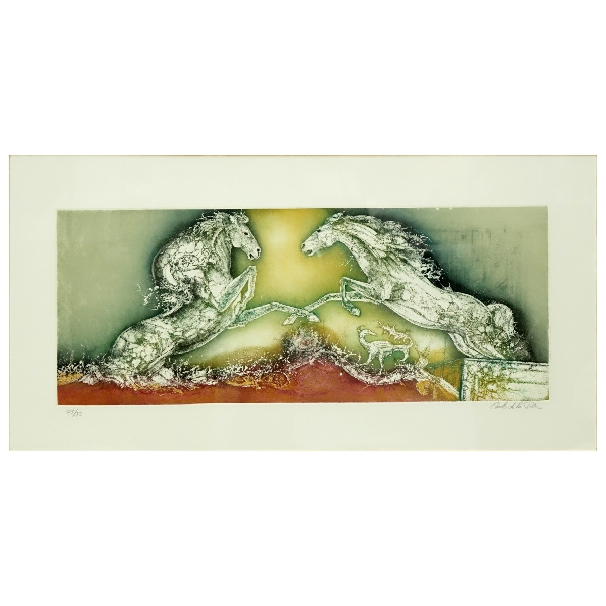 Carmelo de LaPinta (20th C) Color Lithograph