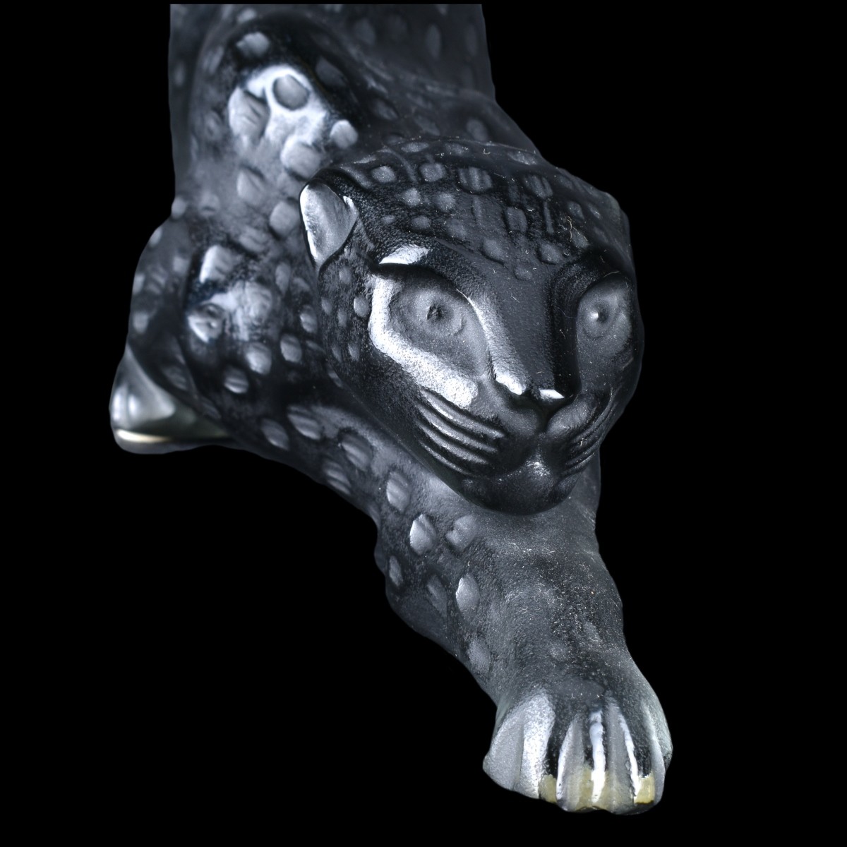 Lalique "Zeila Panther, Grey" Crystal Figurine