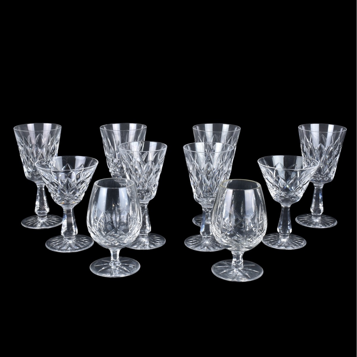 Ten (10) Waterford Crystal Glasses