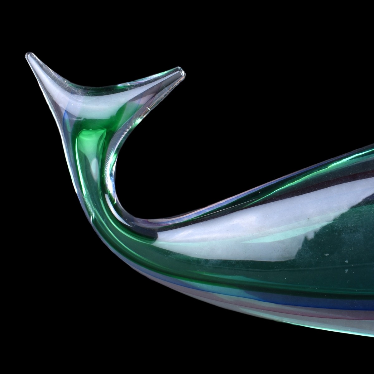 Luigi Onesto Sommerso Art Glass Fish Sculpture