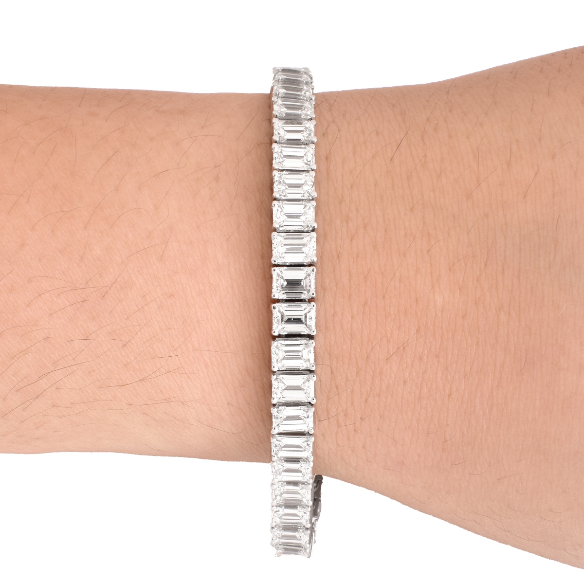 20.5ct TW Diamond and Platinum Bracelet