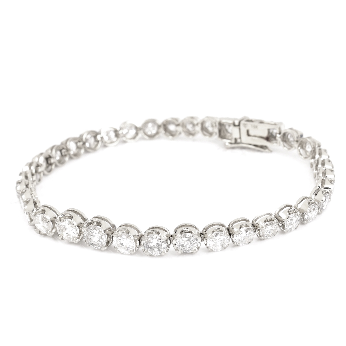 9.27 Carat Diamond and 18K Gold Bracelet