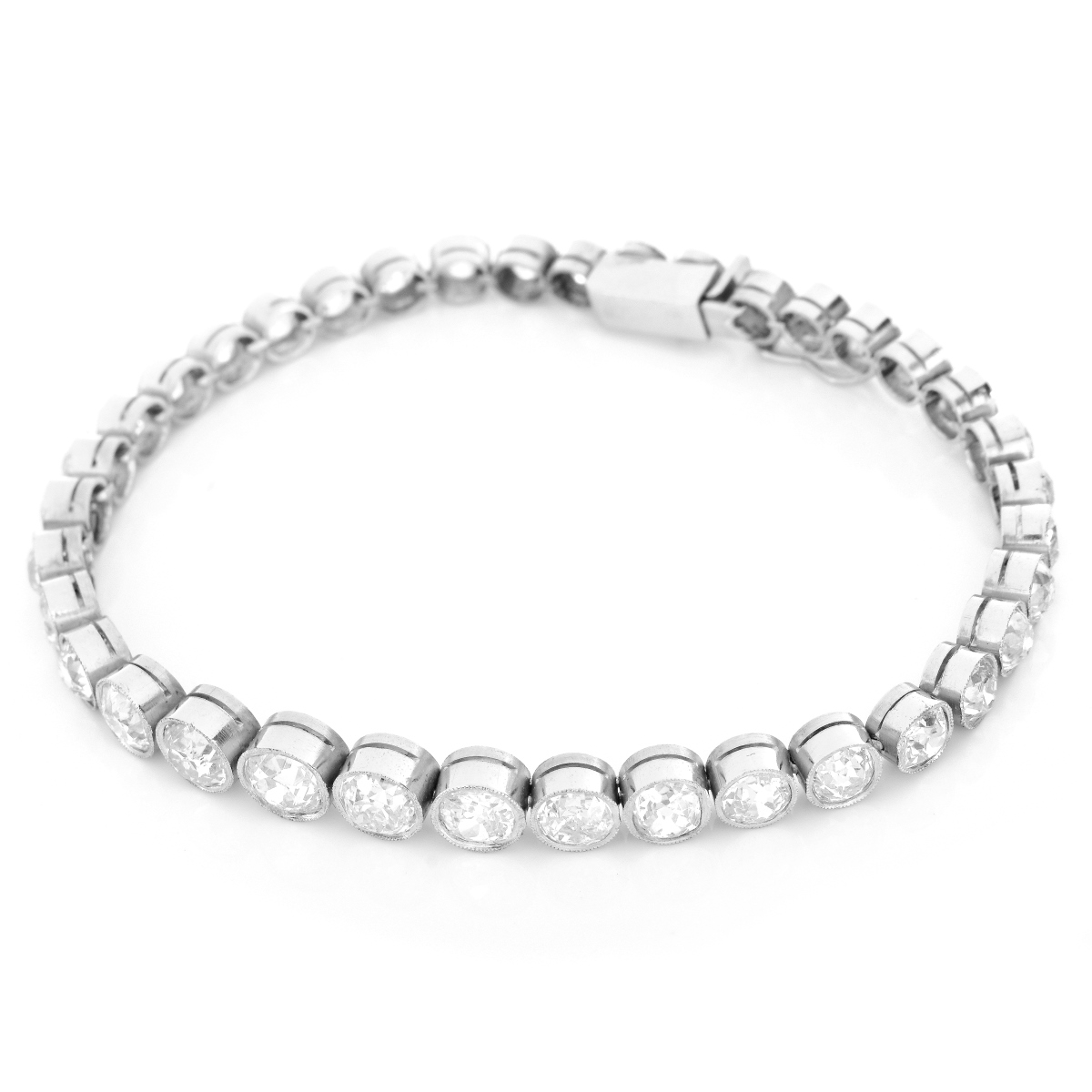 14.0 Carat Diamond and Platinum Bracelet